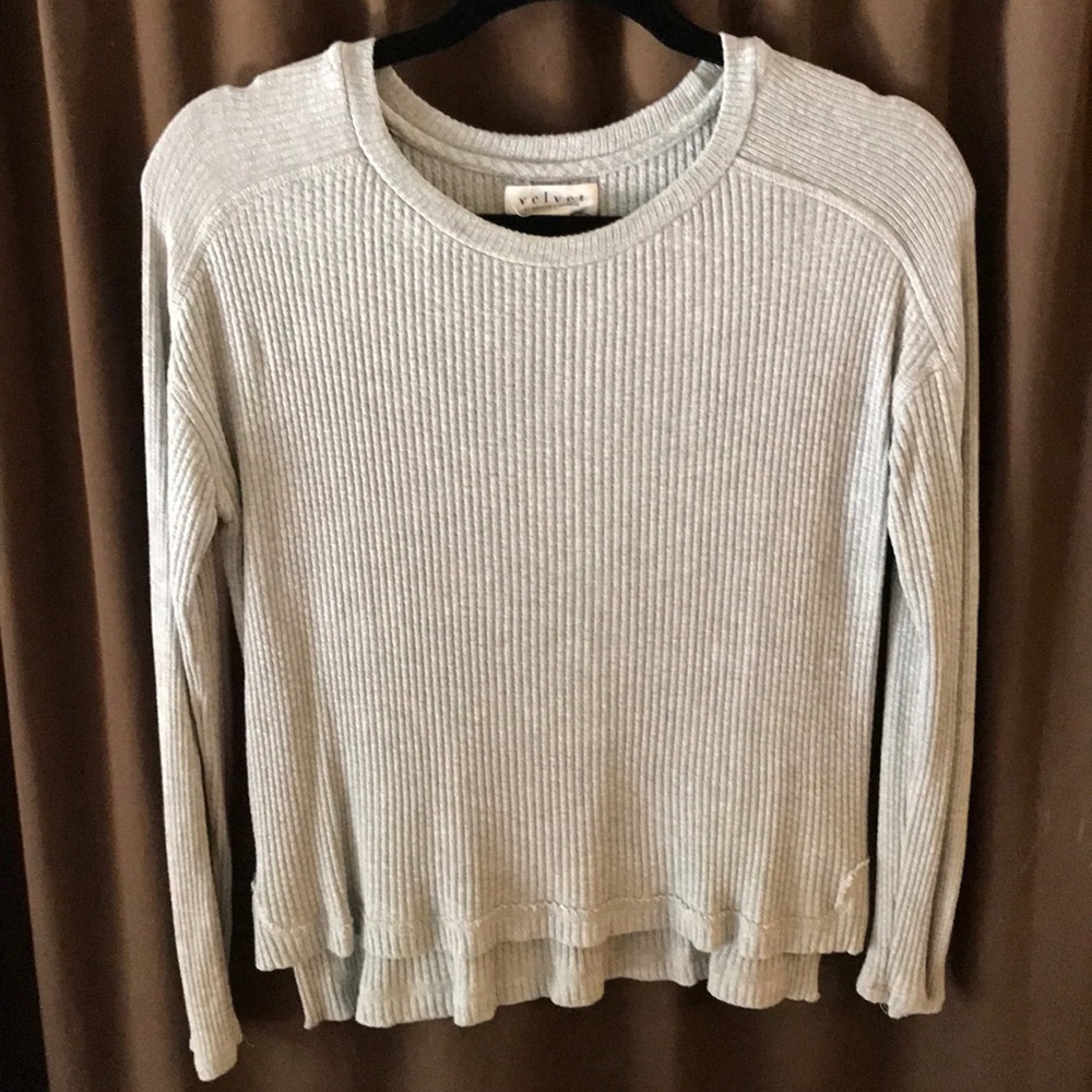 Long sleeve waffle shirt